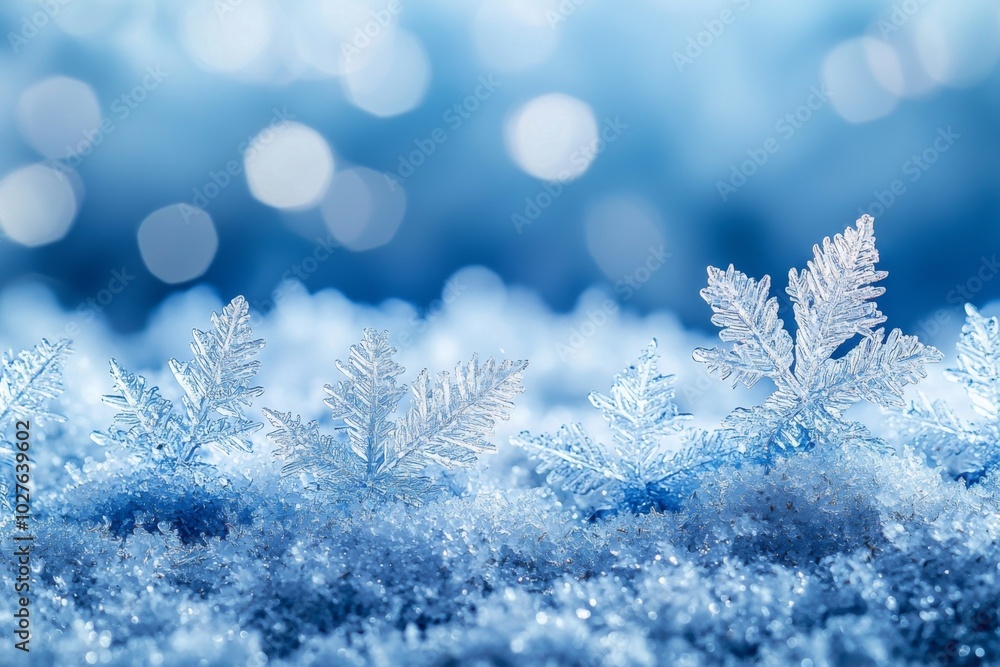 Snowy winter season background in nature Snowy winter season background in nature
