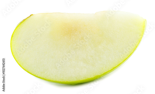 apple slice isolated on white background