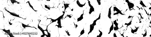Scattered black wiggly paper pulp fibers vector texture