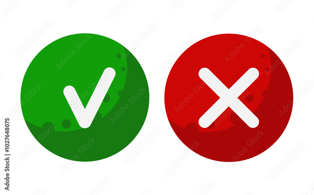 Yes and no. Confirmation and rejection flips - vector illustration Yes and no. Confirmation and rejection flips - vector illustration