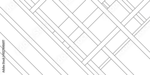 Abstract industrial Design random lines black on white background, Architectural civil engineering building design with geometric patterns, black and white stripe geometric background.
