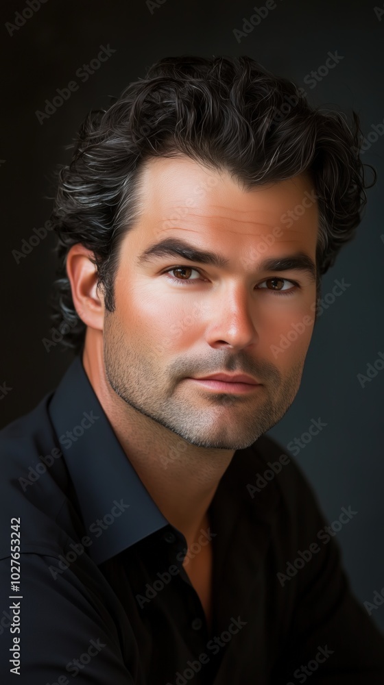 A handsome Caucasian man poses confidently in natural light, showcasing his striking features A handsome Caucasian man poses confidently in natural light, showcasing his striking features
