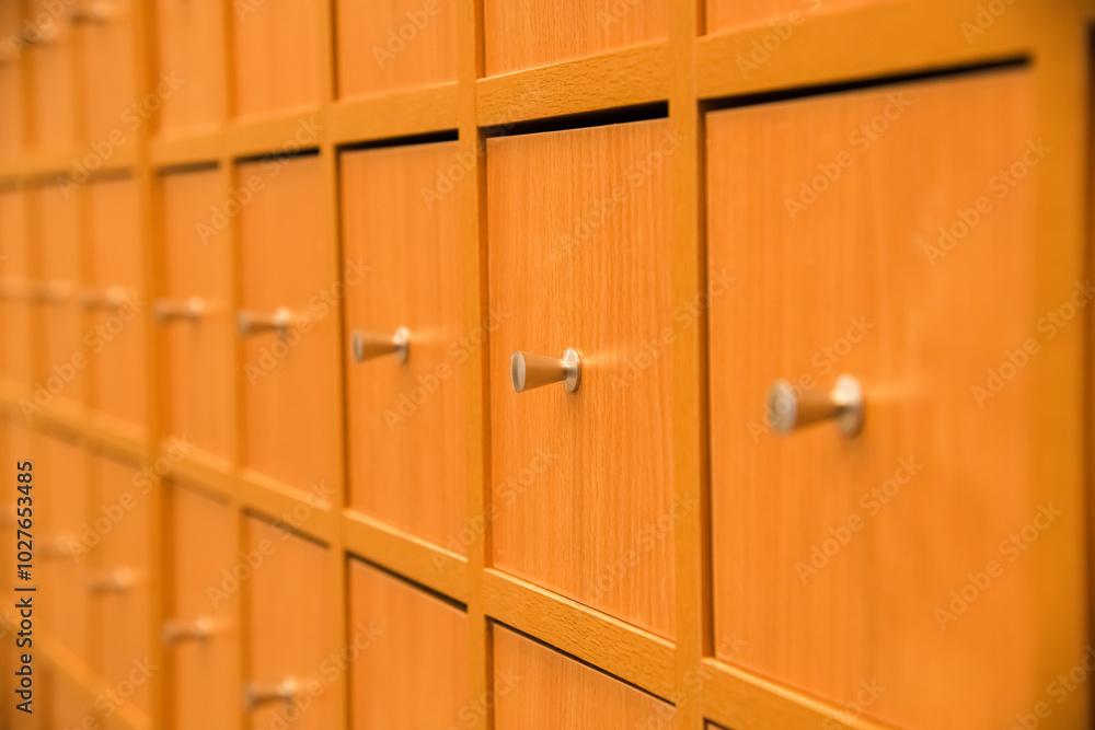 Wooden library card catalog cabinets Wooden library card catalog cabinets