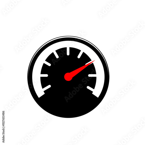 speedometer icon, Illustration of a speedometer with an accurate speed meter. flat vector.