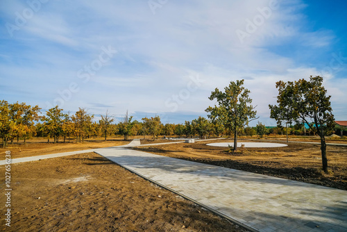 Valokuva Landscaping and landscaping works are underway in the city park.