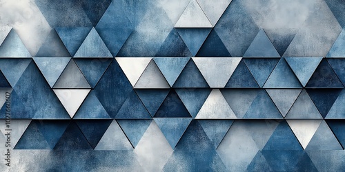 Wallpaper Mural  Geometric Pattern Wallpaper – Modern and sharp design with geometric shapes like triangles, hexagons, or abstract polygons arranged in a repeating pattern. Torontodigital.ca