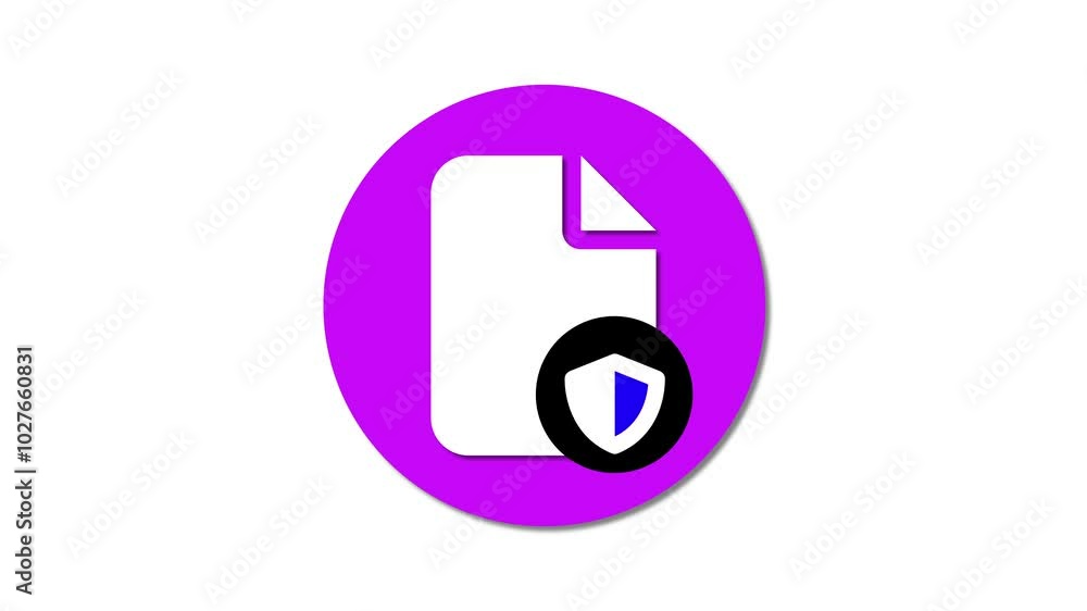 Security shelter icon on file or document on white background. Security shelter icon on file or document on white background.