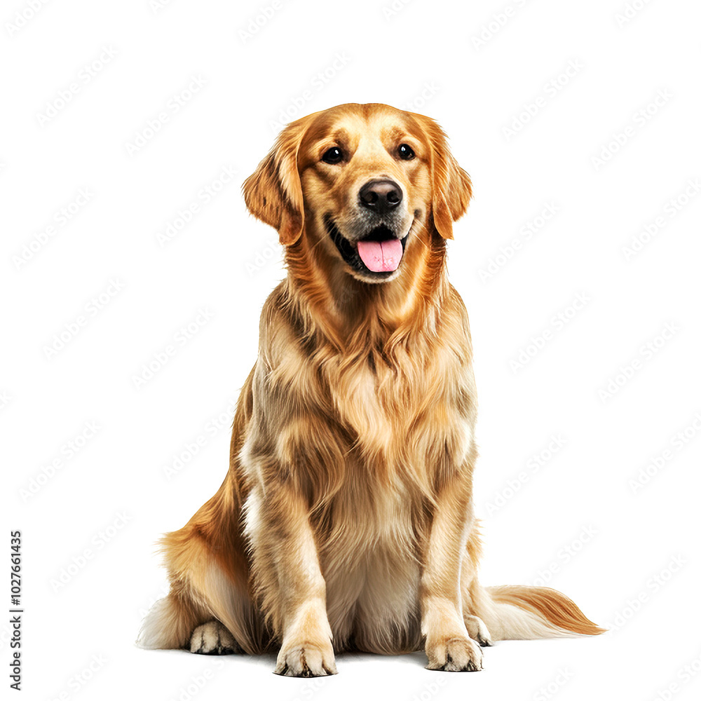 golden retriever isolated on white background golden retriever isolated on white background
