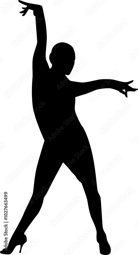 Fototapeta premium Ballroom dancing silhouette