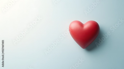 Wallpaper Mural Red Heart on Blue Background Torontodigital.ca