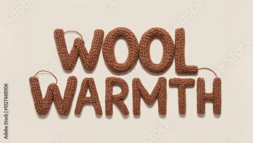 Cozy Wool Warmth Lettering Art Design