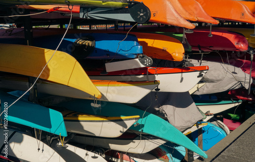 Wallpaper Mural Colorful canoes in Toronto city Torontodigital.ca