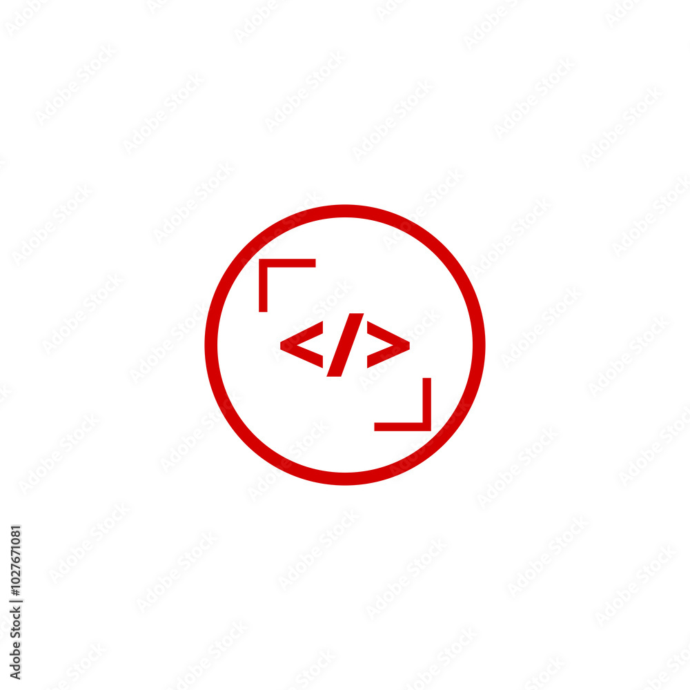 Coding symbol icon isolated on transparent background Coding symbol icon isolated on transparent background