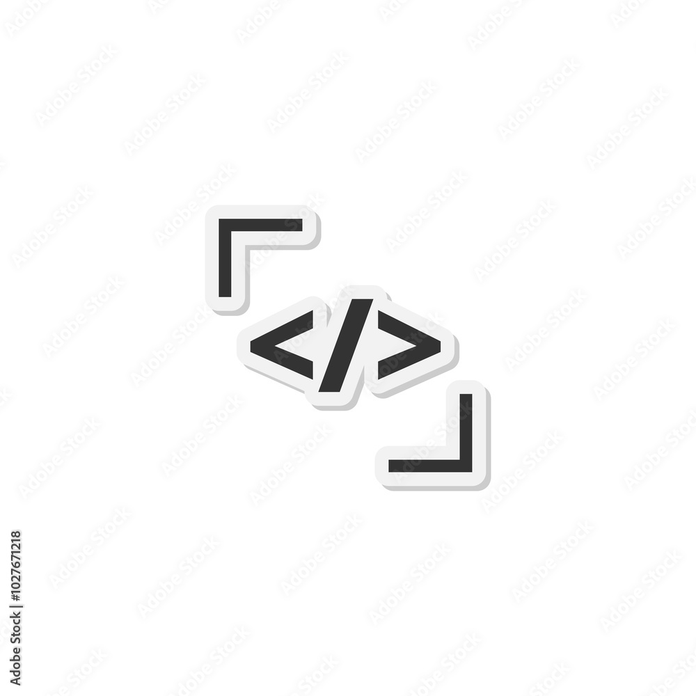 Coding symbol icon isolated on transparent background Coding symbol icon isolated on transparent background