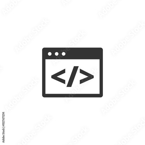 User programming coding binary code icon isolated on transparent background