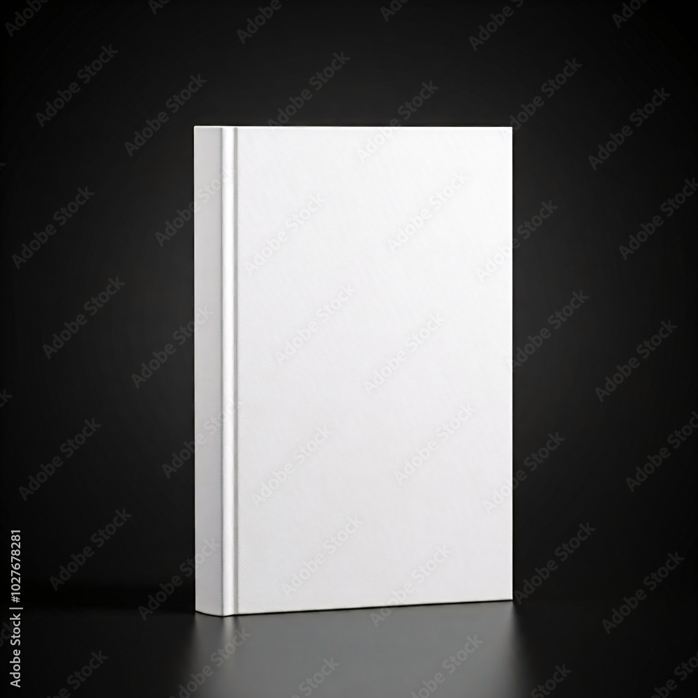 blank white book mockup on black background blank white book mockup on black background