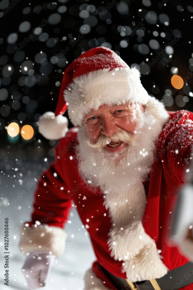 santa claus in the snow santa claus in the snow