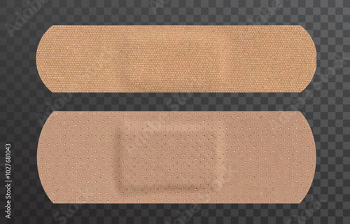 Photorealistic band aid on transparent background