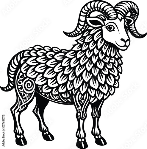 the golden fleece vector illustration silhouette design concept