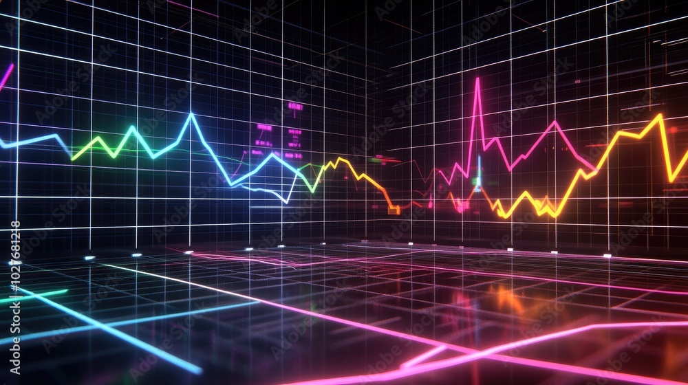 Colorful Neon Data Visualization Background Colorful Neon Data Visualization Background