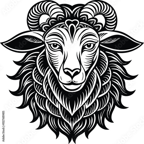 the golden fleece vector illustration silhouette design concept