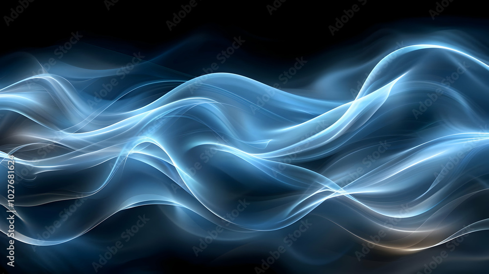 Abstract Blue Waves Illustration Abstract Blue Waves Illustration