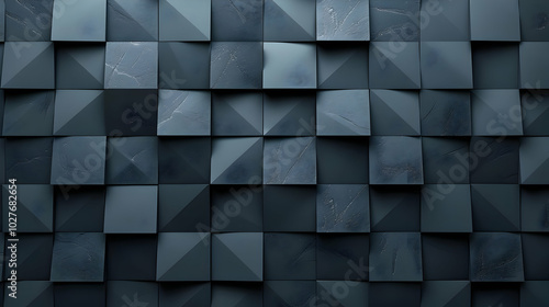 Abstract 3D Dark Gray Geometric Pattern Background