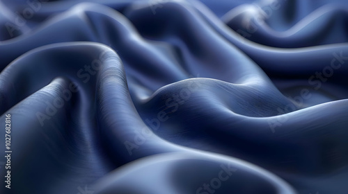Abstract Blue Fabric 3D Render