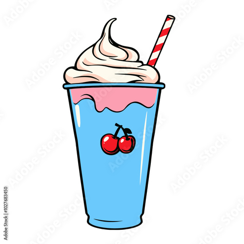 Pop Art Milkshake Illustration