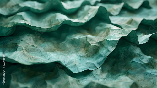 Wallpaper Mural Abstract Green Wavy Pattern 3D Background Torontodigital.ca