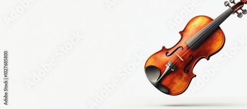 A beautifully crafted wooden violin displaying rich tones and elegant design