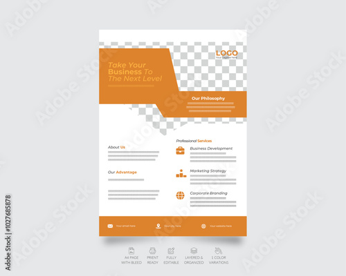 modern Corporate leaflet creative business Flyer design template