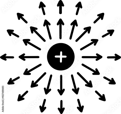 Electrostatic Coulomb Law illustration