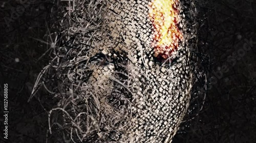 Surreal Mask with Many Wires