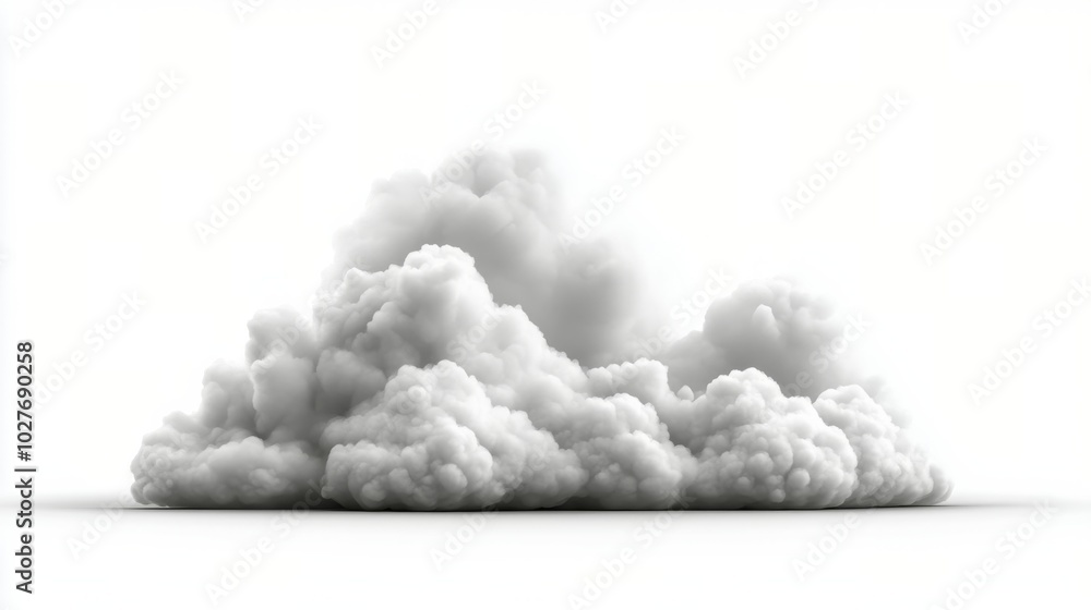 Fluffy white clouds illuminated by bright sunlight during the clear daytime sky Fluffy white clouds illuminated by bright sunlight during the clear daytime sky