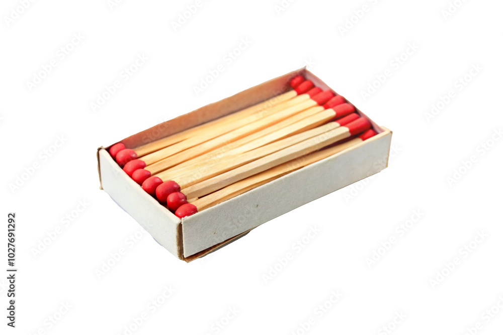 Red-tipped Matches in a Cardboard Box Red-tipped Matches in a Cardboard Box