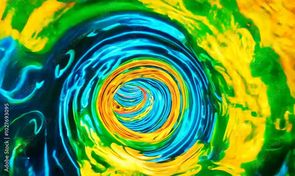 Abstract Colorful Light Warp Tunnel Loop Abstract Colorful Light Warp Tunnel Loop