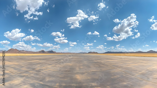 Airstrip in a Desert Landscape Photo