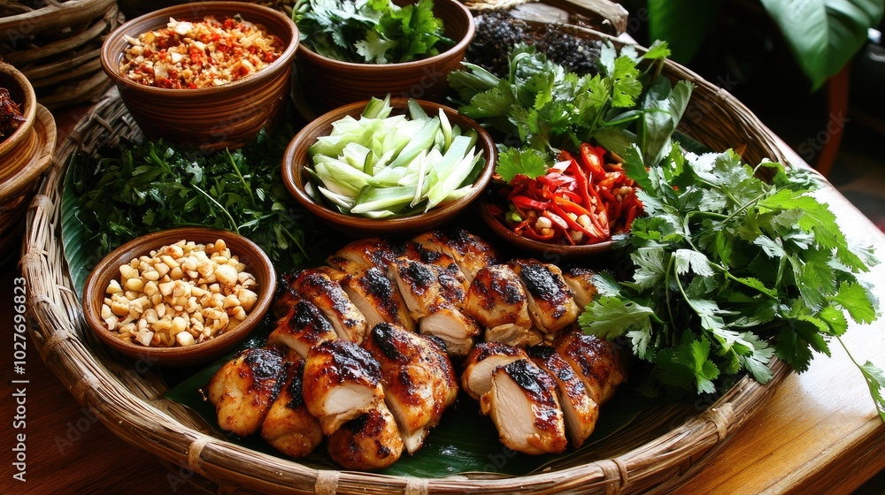 Fresh Grilled Chicken with Vegetables and Herbs Fresh Grilled Chicken with Vegetables and Herbs