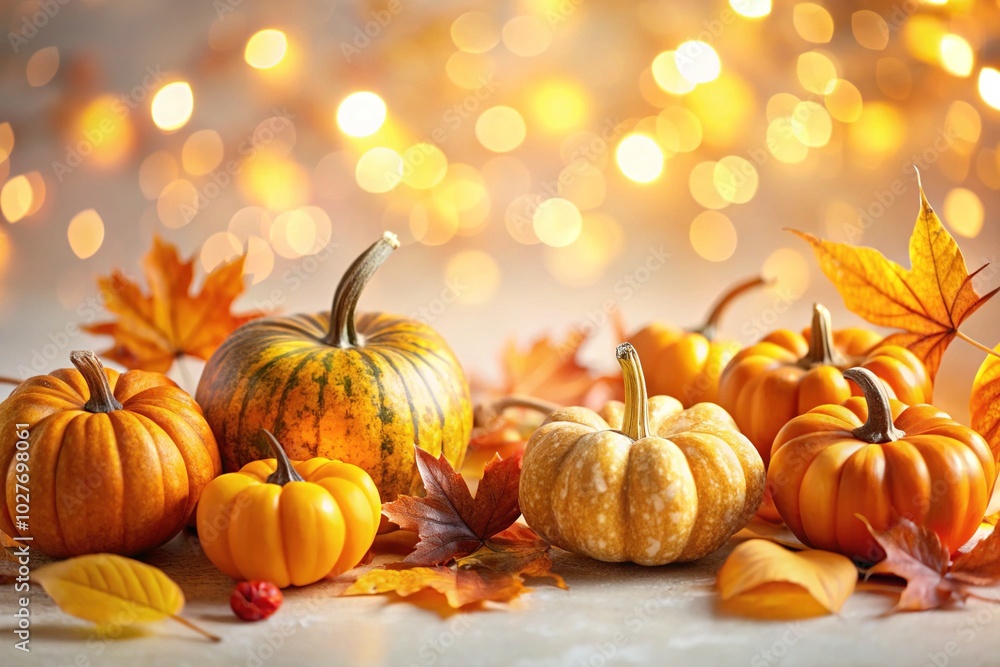Autumn Flatlay with Pumpkins for Thanksgiving Celebrations Autumn Flatlay with Pumpkins for Thanksgiving Celebrations