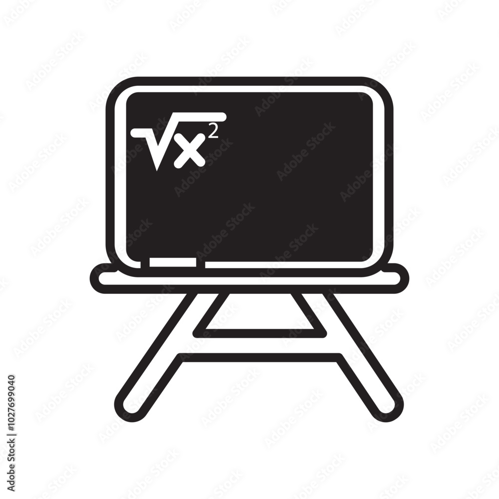 Blackboard icon vector. Linear style sign for mobile concept and web design. Blackboard symbol illustration Blackboard icon vector. Linear style sign for mobile concept and web design. Blackboard symbol illustration