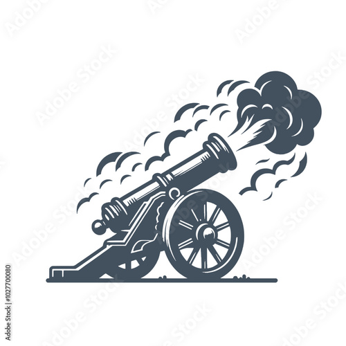 Wallpaper Mural Vintage cannon  isolated vector illustration	 Torontodigital.ca