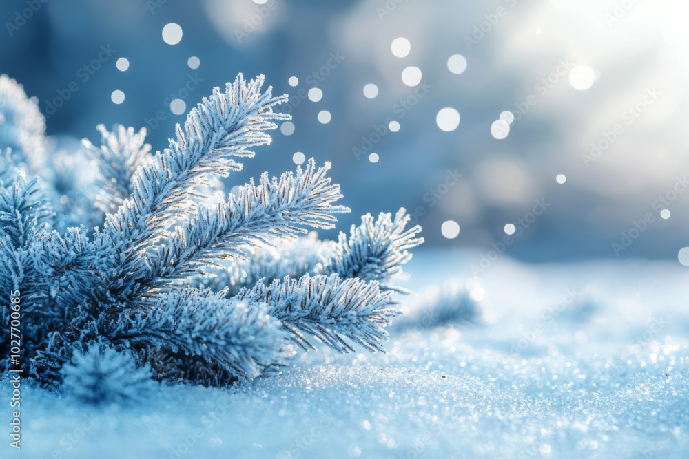 Snowy winter season background Snowy winter season background
