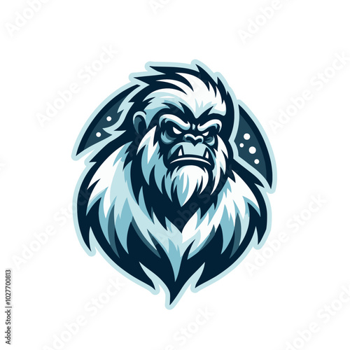 Mysterious beast modern style yeti sports logo mascot	
