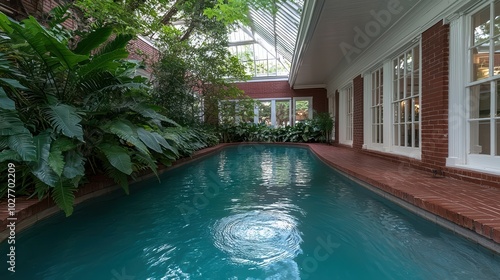 Wallpaper Mural Indoor Pool with Brick Walls Torontodigital.ca