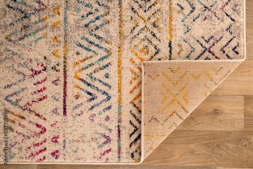 Square corner fold of a specially designed carpet