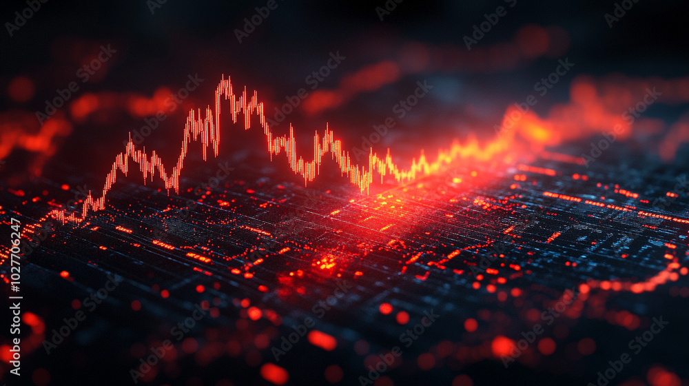 red line sharply dips downward on a stock market chart, symbolizing a market downturn, economic decline, or loss in investments. The image reflects volatility and financial uncertainty red line sharply dips downward on a stock market chart, symbolizing a market downturn, economic decline, or loss in investments. The image reflects volatility and financial uncertainty