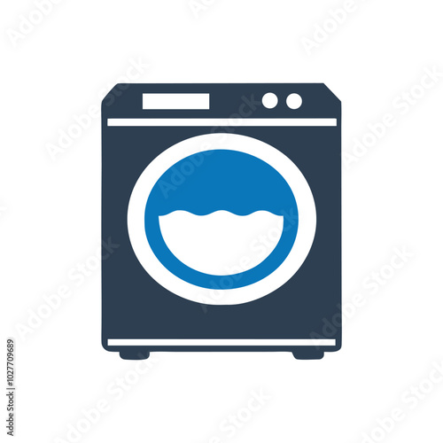 Washing Machine Icon on white background