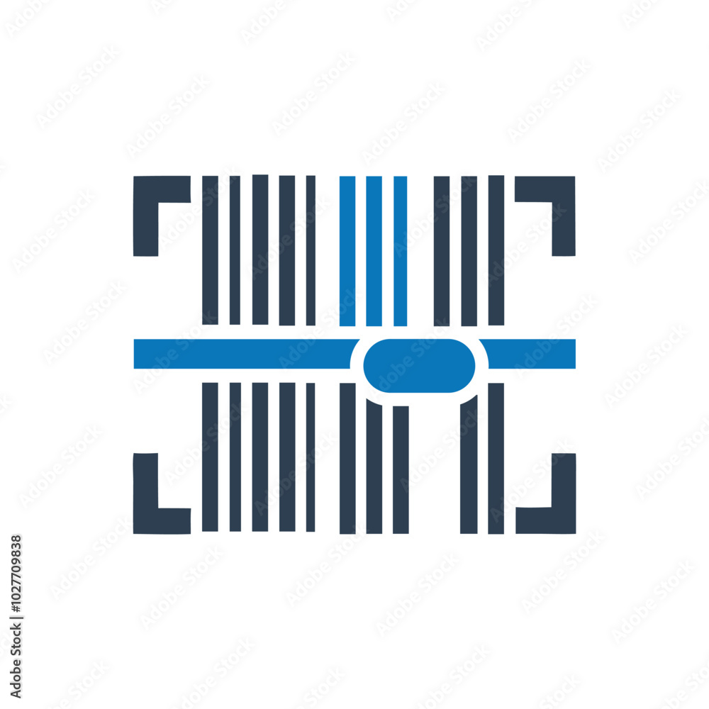 Obraz premium Barcode vector Icon on white background