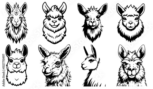 Vector silhouettes of yamas